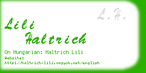 lili haltrich business card